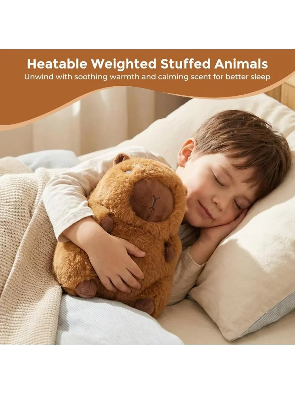 Capybara Weighted Plush Lavender Scented Microwavable Heating Pad Cozy Toy